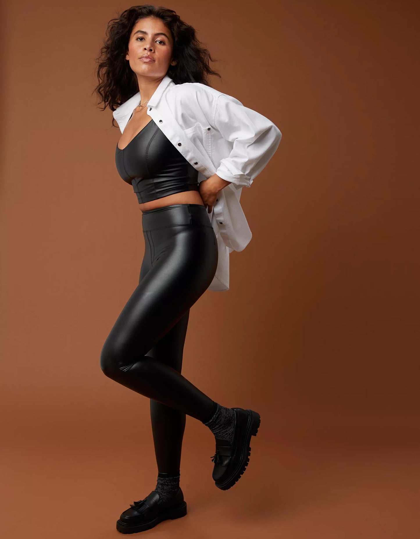 LEGGING DE CUERO AMERICAN EAGLE