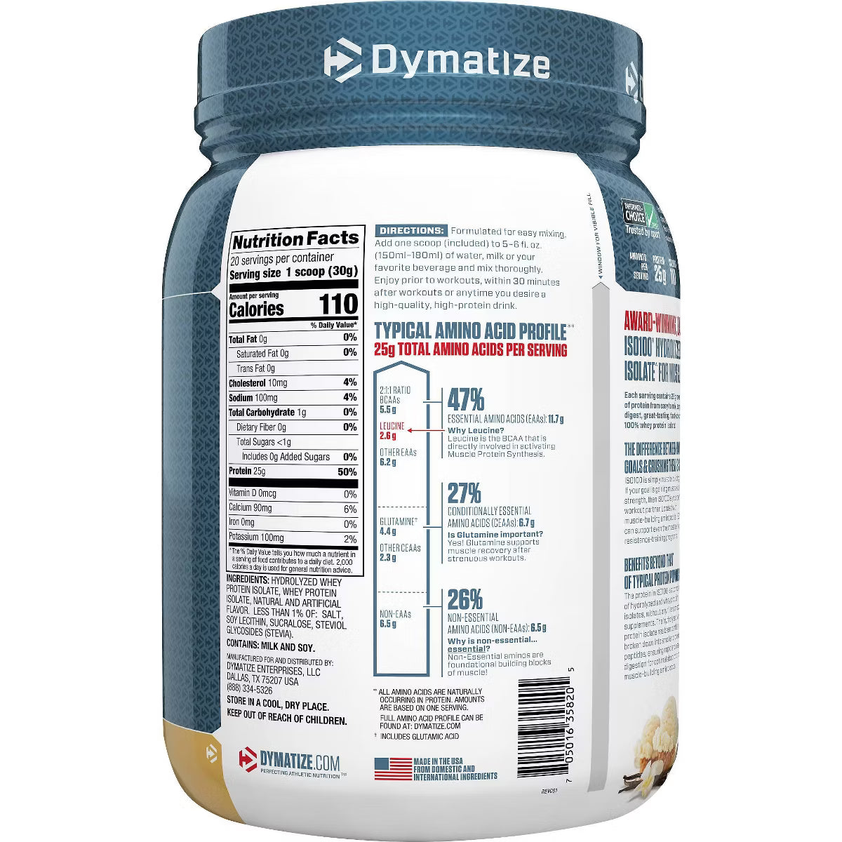 PROTEINA EN POLVO DYMATIZE
