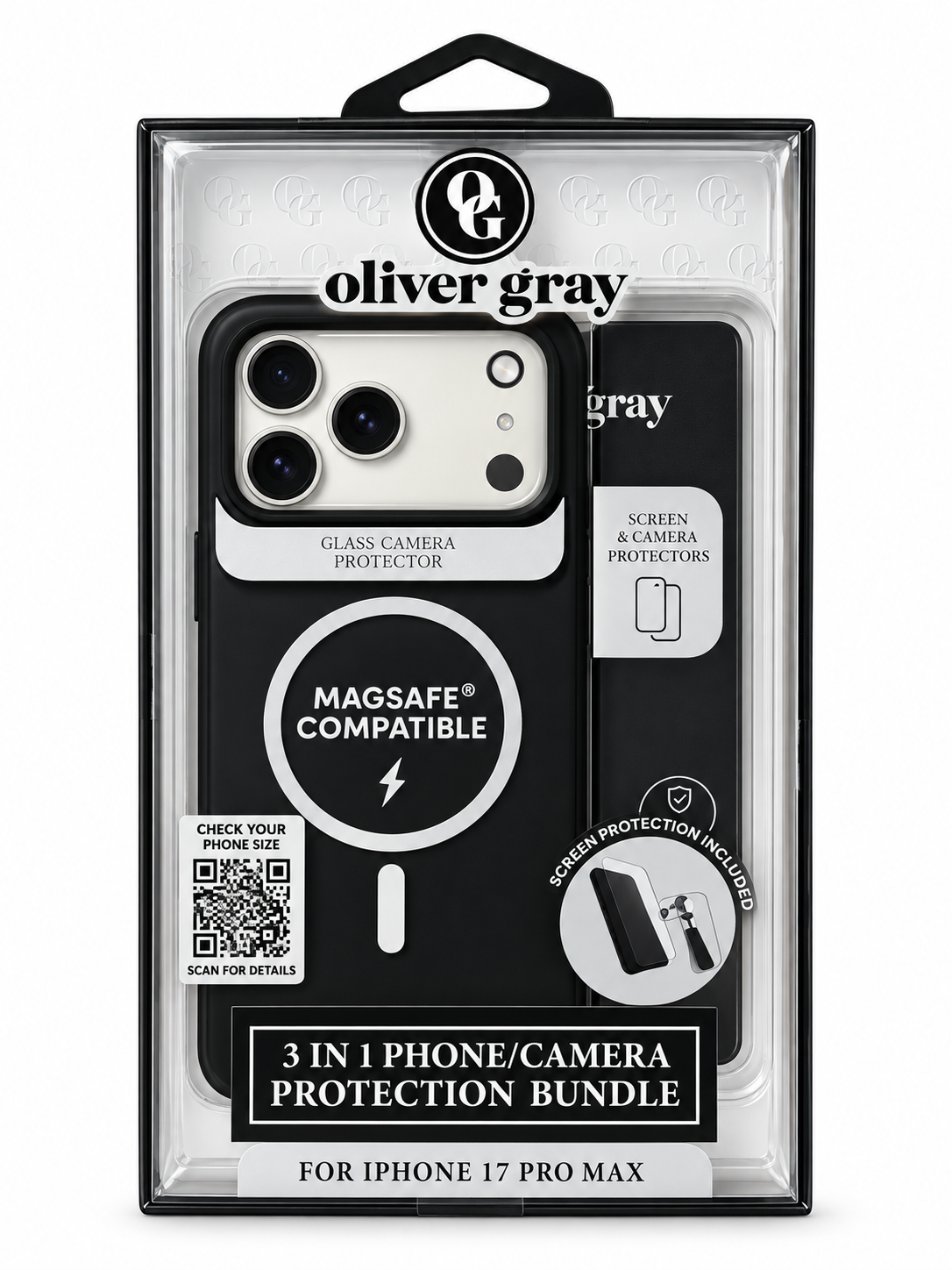 PROTECTOR PARA TELEFONO 17 PRO MAX OLIVER GRAY