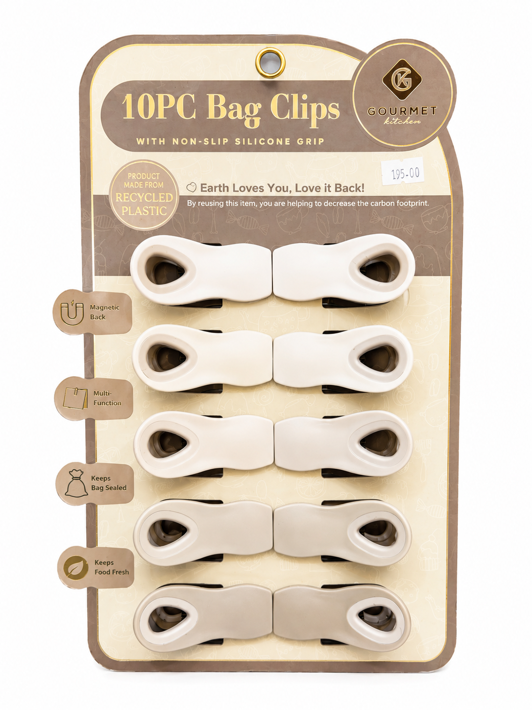 PINZAS PARA BOLSAS GOURMET KITCHEN