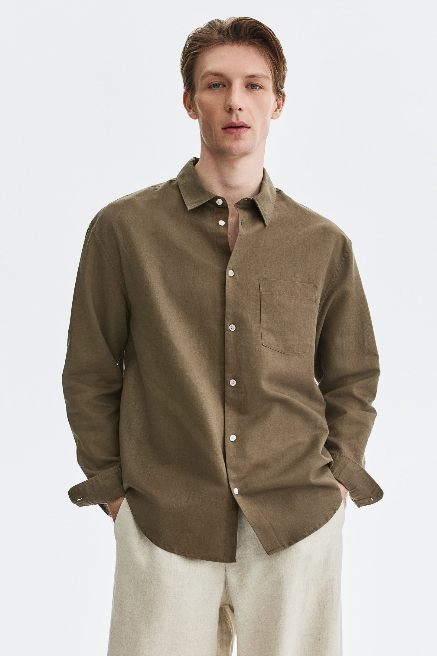 CAMISA DE LINO H&M