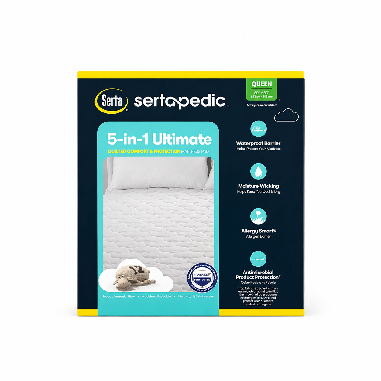 PROTECTOR DE COLCHON QUEEN SERTAPEDIC